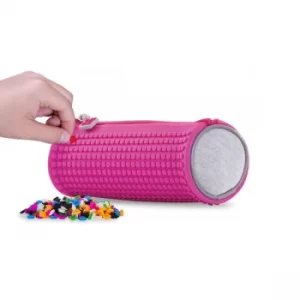 image of Pixie Crew Fuchsia & Grey Round Pencil Case