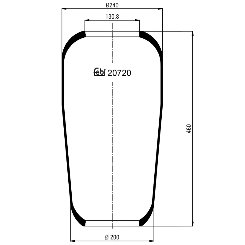 Image of FEBI BILSTEIN 20720 Boot, air suspension Rear Axle Boot,air suspension (324)
