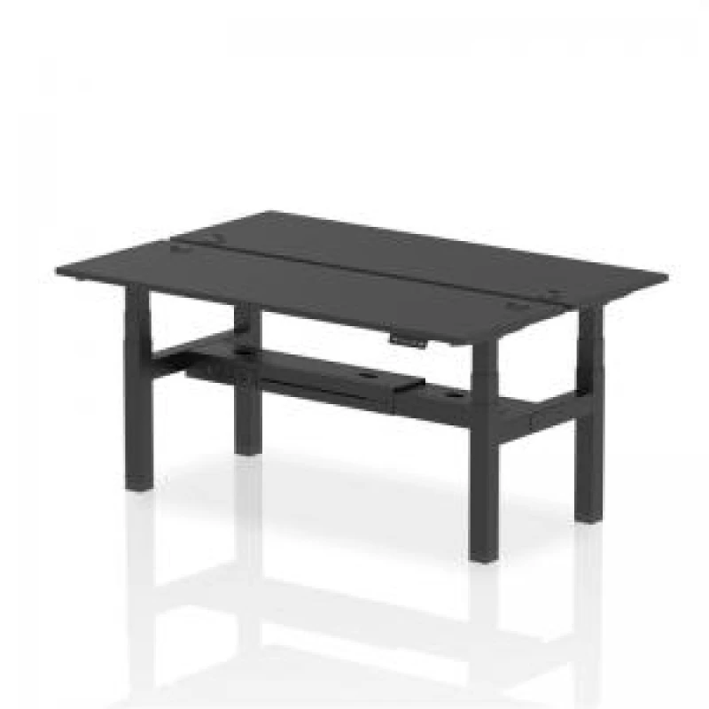 Image of Air Back-to-Back 1800 x 600mm Height Adjustable 2 Person Bench Desk DYNHA02988