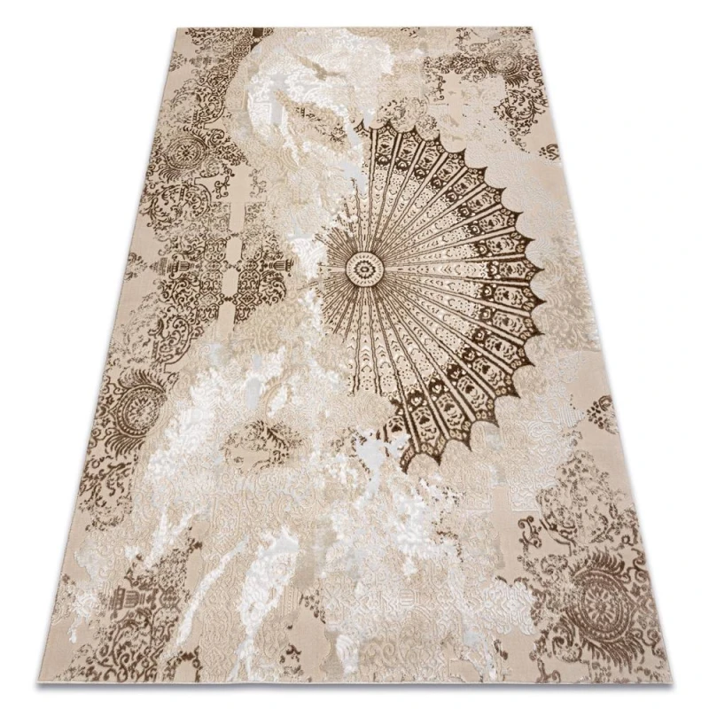 Image of RugsX Carpet Allure 5715 Abstraction - Structural, Stylish, Glamour Beige / White 80X150 Cm