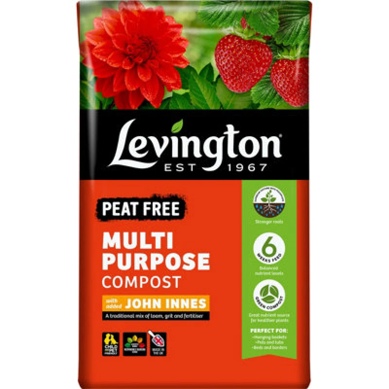 Image of Levington Peat Free Compost with John Innes - 50L