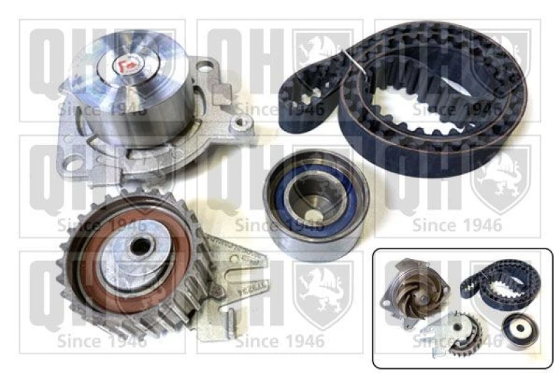 Image of QUINTON HAZELL Water pump and timing belt kit QUINTON HAZELL QBPK7900