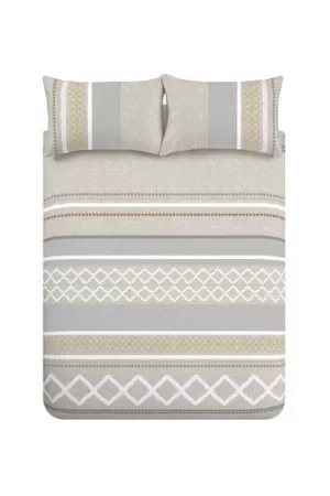 Image of Pineapple Elephant Kadin 100% Cotton Duvet Cover and Pillowcase Set Natural
