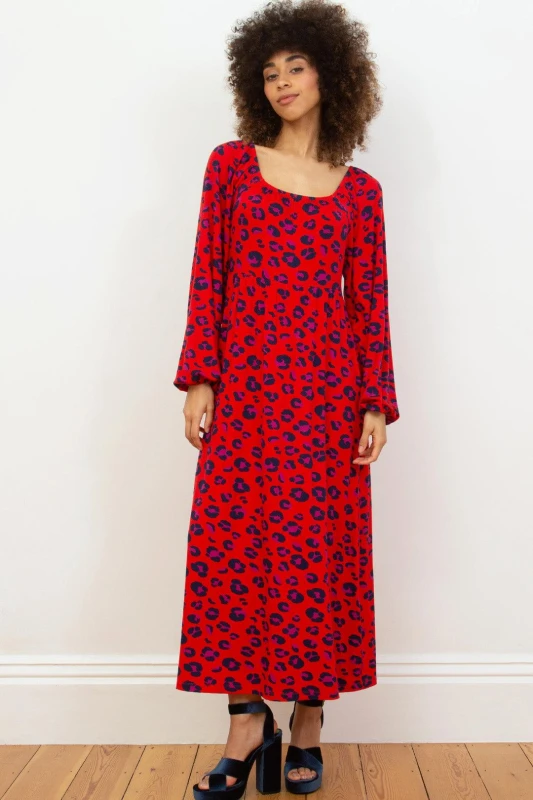 Image of Kite Womens Dancing Ledge Jersey Dress in Red Size: 8 Red Female 8
