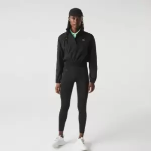Image of Womens Lacoste SPORT Colour-block Knit Effect Leggings Size 3 - S Black