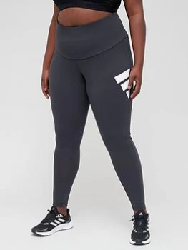 Image of Adidas Future Icons 3 Bar Legging - Plus Size, Dark Grey, Size 1X, Women