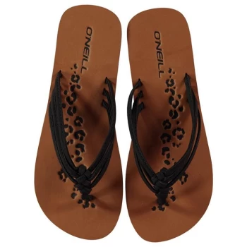 Image of ONeill Ditsy Flip Flops Ladies - Black Out