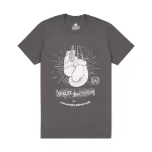 Image of Peaky Blinders Mens Boxing Club Shelby Brothers T-Shirt (L) (Grey)