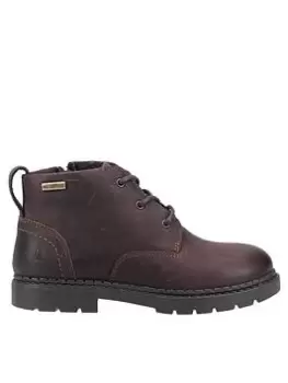 Image of Hush Puppies Mini Presley Lace Up Ankle Boot, Brown, Size 12 Younger