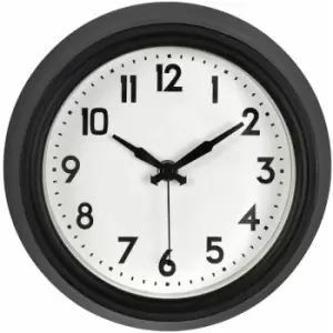 image of Wall Clock Black Finish Frame Clocks For Living Room / Bedroom / Contemporary Style Round Shaped Design Metal Clocks For Hallways 8 x 22 x 22