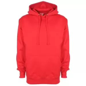 image of FDM Unisex Plain Original Hooded Sweatshirt / Hoodie (300 GSM) (XS) (Fire Red)