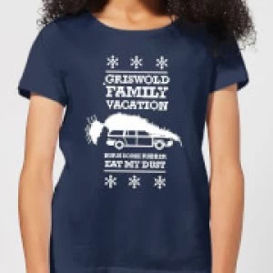 Image of National Lampoon Griswold Vacation Ugly Knit Womens Christmas T-Shirt - Navy - L