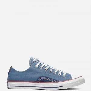 Image of Converse Mens Chuck Taylor All Star Indigo Boro Ox Trainers - Blue/Vintage White - UK 10