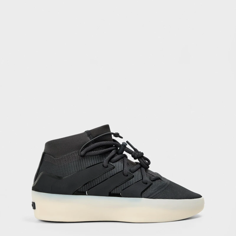 Image of adidas Kids Athlec Basketball Trainers Carbon male 4.5 (37.5)
