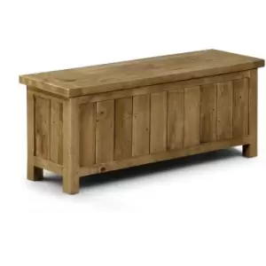 image of Belle - Rough Sawn Reclaimed Wood Dining Room Storage Bench