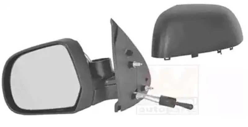 Image of VAN WEZEL 3335803 Wing mirror * HAGUS * Left, Control: cable pull, primed Outside Mirror (50)