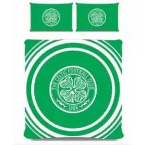 image of Celtic FC Pulse Reversible Duvet Set (Single) (Green/White) - Green/White