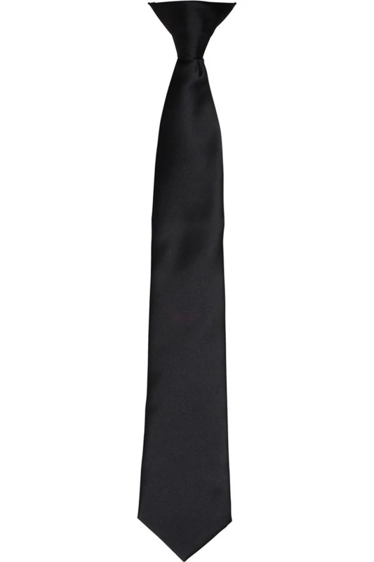 Image of Premier Premier Satin Tie in Black One Size Unisex 5063470360703