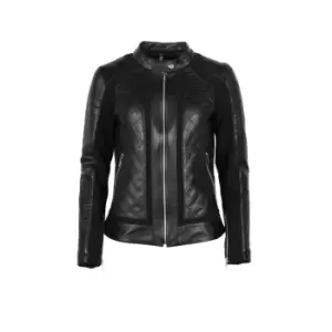 Image of Helstons Kate Leather Soft Stretch Black Jacket M