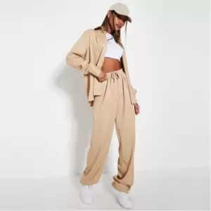 Image of I Saw It First Co Ord Pinstripe Straight Leg Trousers - Neutral