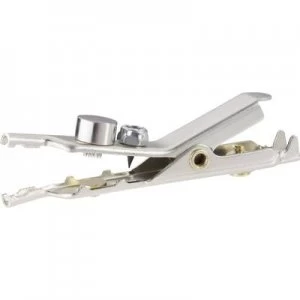 Image of Alligator clip Silver Max. clamping range 25.4mm Length 68.6 mm