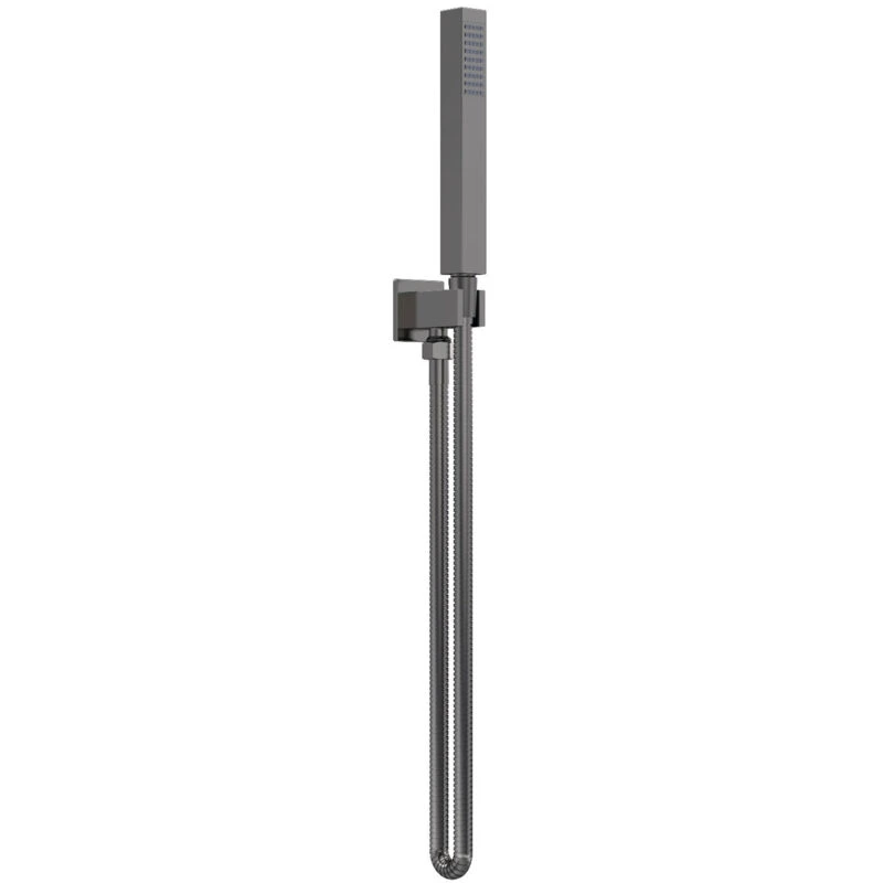 Image of NUIE Nuie Brushed Pewter Square Outlet Elbow with Parking Bracket and Kit - A7264 A7264