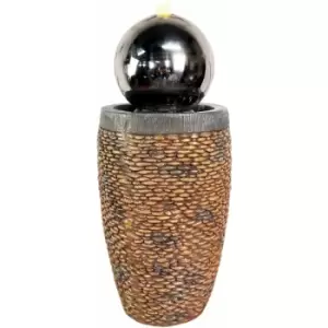 image of Tranquility Water Features - Sphere with Pebble Column Mains Powered Water Feature