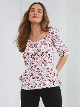 Image of Joe Browns The Petunia Top -pink, Pink, Size 10, Women