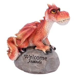 image of Welcome Friends Red Dragon Ornament