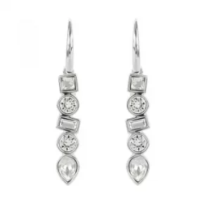 image of Ladies Adore Silver Plated Mixed Crystal Earrings