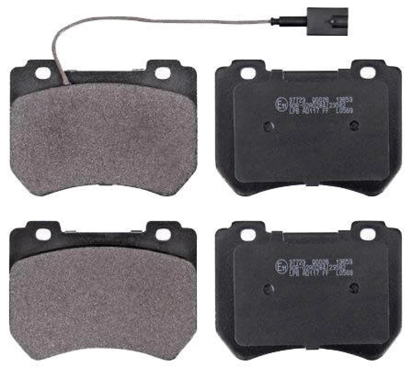 Image of A.B.S. 37723 Brake pad set incl. wear warning contact Brake Pad Set,disc brake (402)