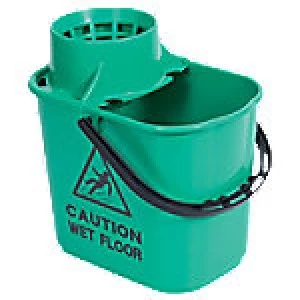 Image of Robert Scott Mop Bucket with Wringer Plastic Green 15L