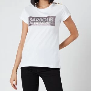 Image of Barbour International Womens Burnout T-Shirt - White - UK 10