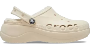 Image of Crocs Baya Platform Lined Clogs Women Winter White 4