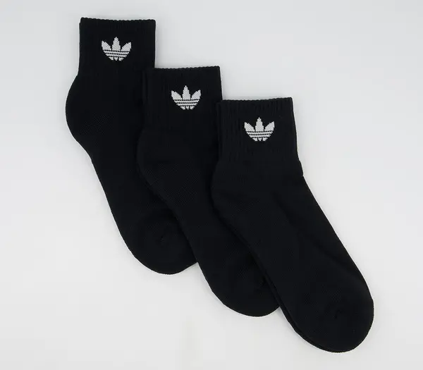 Image of Adidas Mid Ankle Socks Black, L