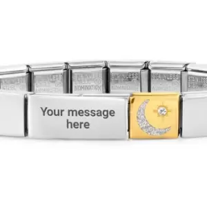Image of Nomination GLAM Gold Moon & Star Charm Engravable Bracelet