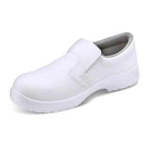 Image of Click Footwear Slip on Shoes Micro Fibre Size 10 White Ref CF83210 Up