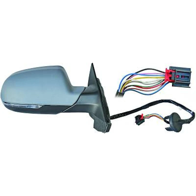 Image of DIEDERICHS 1032625 Wing mirror Left, Complete Mirror, primed Outside Mirror (50)