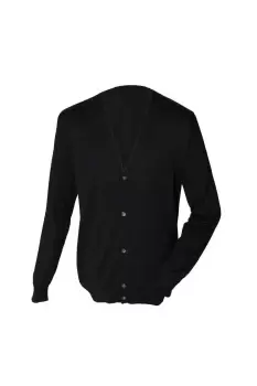 Image of V Neck Button Fine Knit Cardigan
