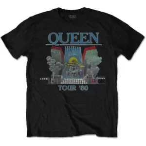 Image of Queen - Tour '80 Unisex Small T-Shirt - Black