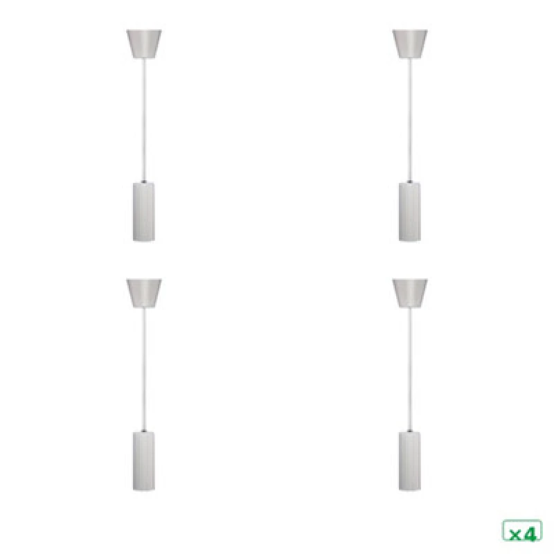Image of Sylvania Sylpendant Decorative Metal Pendant Light White E27 Lampholder Ceiling Light - Pack Of 4