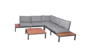 image of Amir Royalcraft Aspen Mini 5 Seater FSC Modular Set Brown - Garden & Outdoor