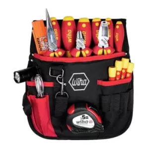 image of 44574 electrician Tool Set, 18 Piece (inc. Belt Pouch) - Wiha