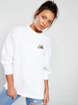 image of Nike Sportswear Metallic Crew Sweat White Size XL Women