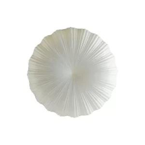 Image of SPRING LED Patterned Glass Flush Ceiling Light White 2400lm CCT 39.5cm