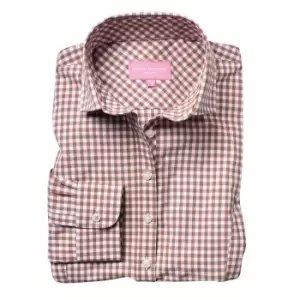 Image of Brook Taverner Womens/Ladies Kansas Gingham Long Sleeve Shirt (10 UK) (Brown)