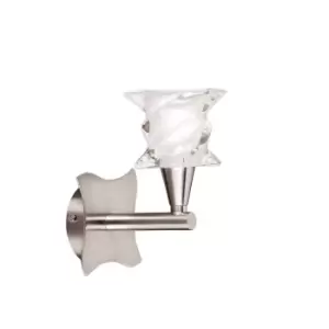 Image of Salomon Wall Lamp Switched 1 Light G9, Satin Nickel