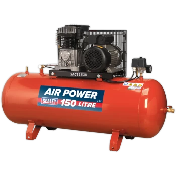 Image of Sealey SAC1153B Belt Drive Air Compressor 150 Litre 240v