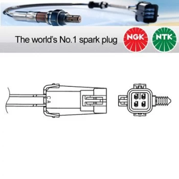 Image of 1x NGK NTK Oxygen O2 Lambda Sensor OZA531-GM1 OZA531GM1 (1862)