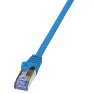 LogiLink 0.25m Cat.6A 10G S/FTP networking cable Blue Cat6a S/FTP...